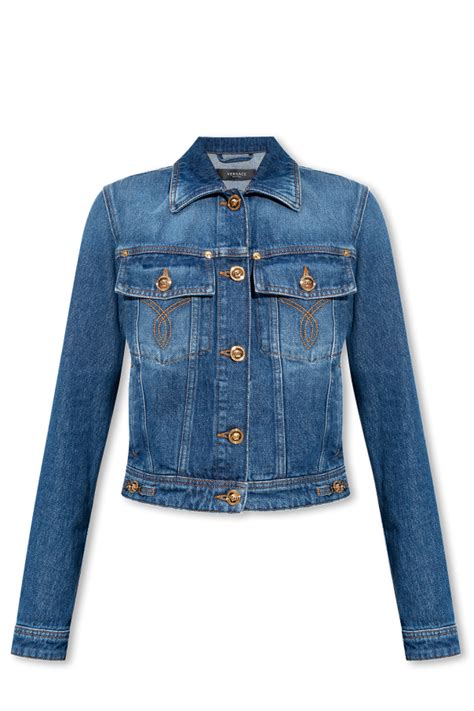 versace jackets womens|versace black denim jacket.